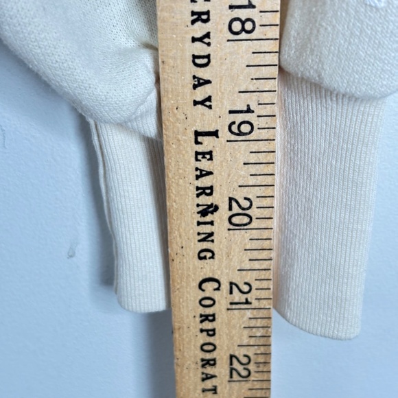 VTG 90s AOP Christmas Crewneck Sweatshirt L Granny Puff Paint Small Town Holiday - Picture 8 of 9